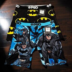 PSD Underwear Mens Large L Lot of 2 Batman DC Comics Boxer Briefs Graphic NWT